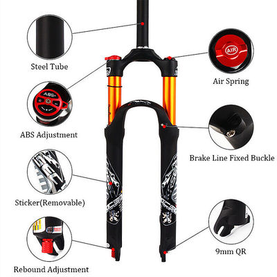 24-28 pouces MTB vélo Air Shock fourches Suspension freins fourches pour 700c longueur du volant 220m