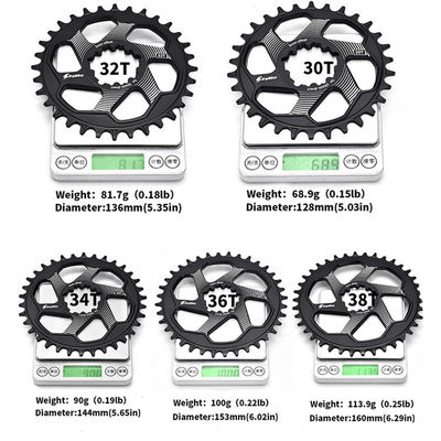 Crankset de vélo MTB avec anneau de chaîne 30/32/34/36/38T et longueur de manivelle de 170 mm