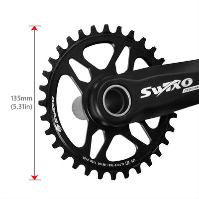 Crankset de support inférieur de vélo de montagne avec bras à manivelle de 170 mm et roue en chaîne 32/34/36/38T