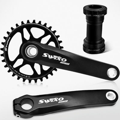 Crankset de support inférieur de vélo de montagne avec bras à manivelle de 170 mm et roue en chaîne 32/34/36/38T