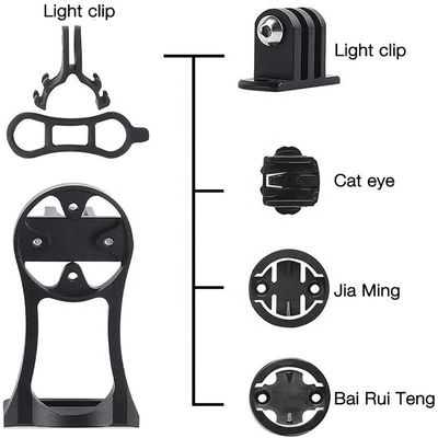 Appareil photo portable Vélomètre à vélo avec monture de souche de vélo et porte-lampe